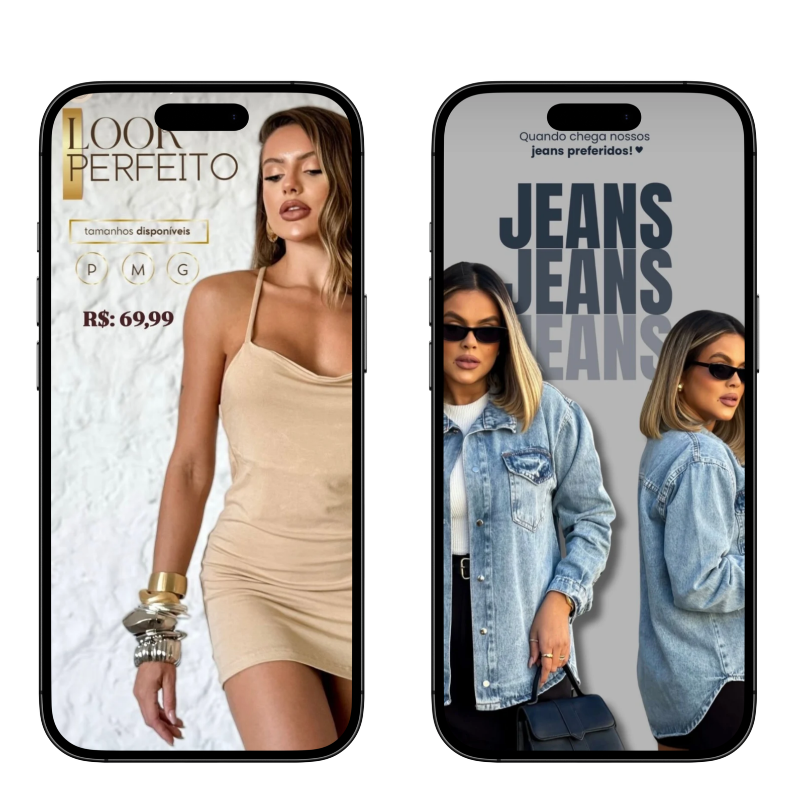 Antes e depois — Stories com figurinhas